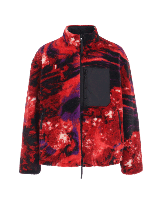 【S'YTE X TAION】REVERSIBLE QUILTED RED PRINTED FLEECE JACKET