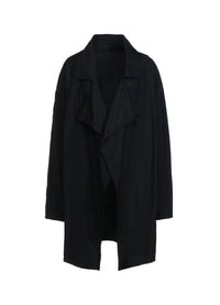 COTTON TWILL FLAME DOUBLE DRAPE COAT