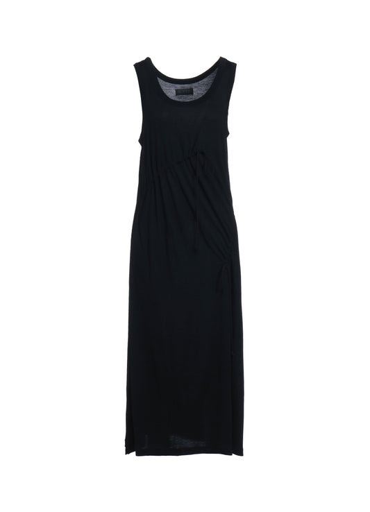 RAYON JERSEY STRINGS GATHERED DRESS