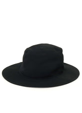 WASHER FINISHED WOOL GABARDINE LONG BRIM HAT