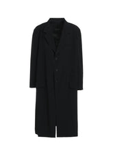 CREPE DE CHINE OVERSIZED NOTCHED LAPEL LONG JACKET