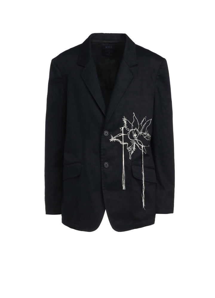 COTTON TWILL “QUEEN OF THE NIGHT“ EMBROIDERY JACKET