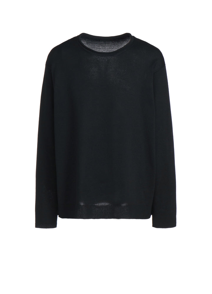 BLENDED YARN PULLOVER KINT WITH KNIT WITH OUTSEAM DESIGN – THE 