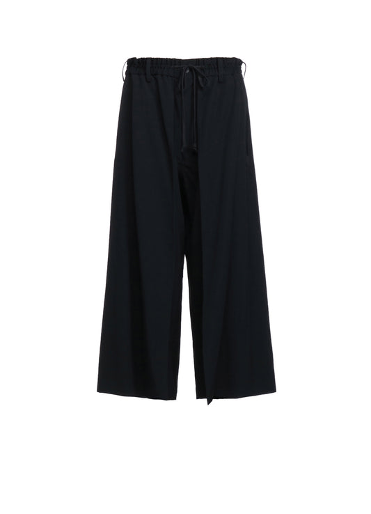 WASHER FINISHED WOOL GABARDINE LAYERED PANTS