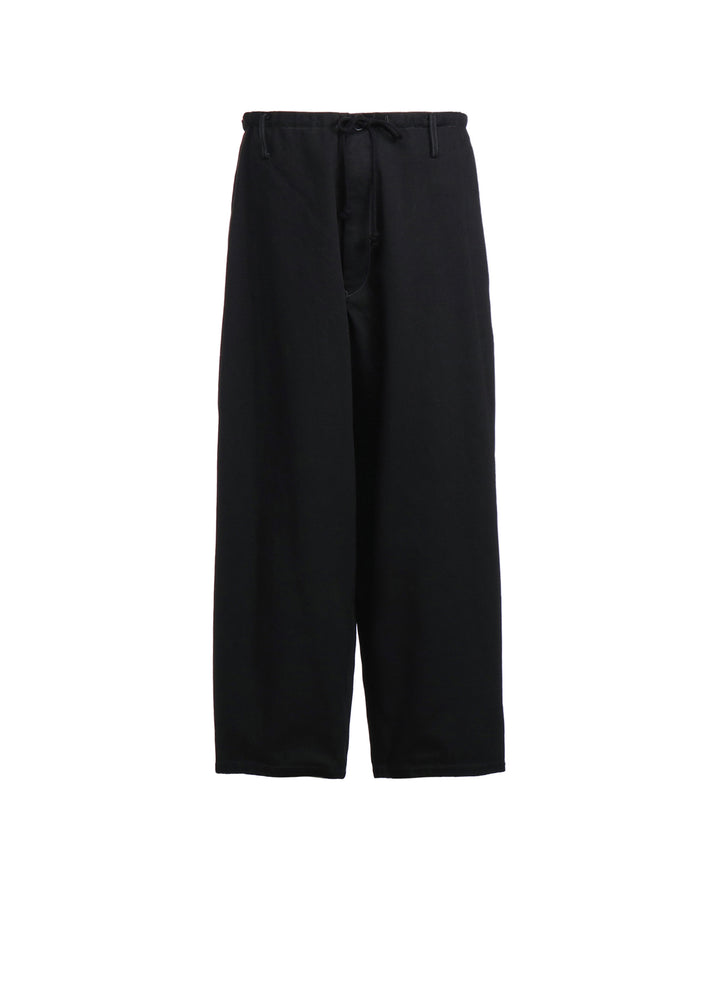 COTTON DRILL DRAWSTRING WIDE PANTS