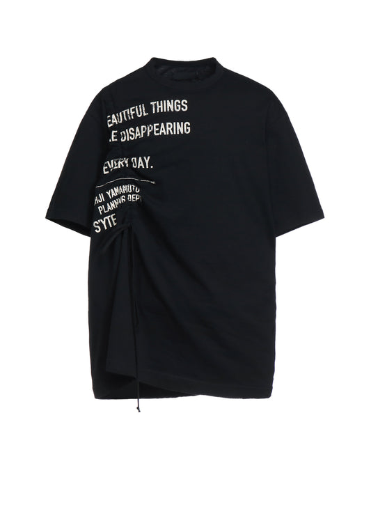 PIGMENT PRINT "BEAUTIFUL THINGS" STRINGS GATHERED T-SHIRT