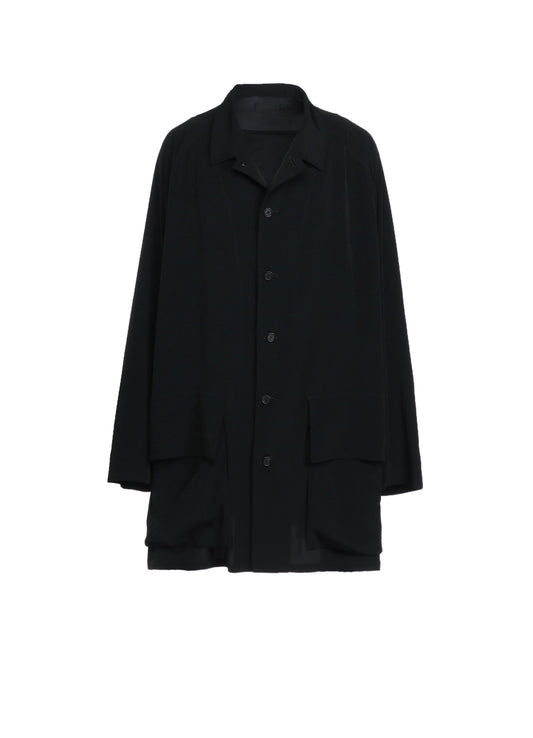 CREPE DE CHINE OVERSIZED TOPPER BLOUSON