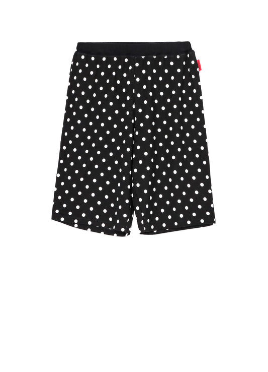 COTTON JERSEY DOT PRINT KNEE-LENGTH PANTS