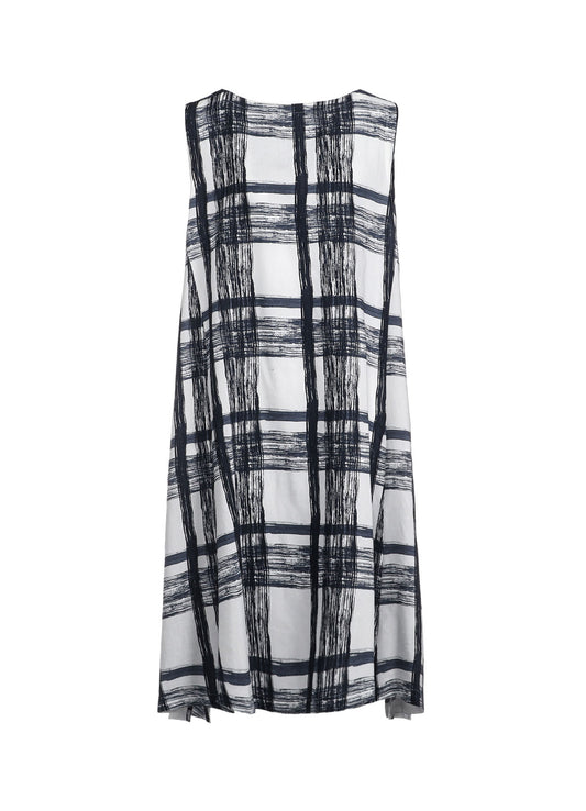 SHADOW PLAID JUMPER DRESS