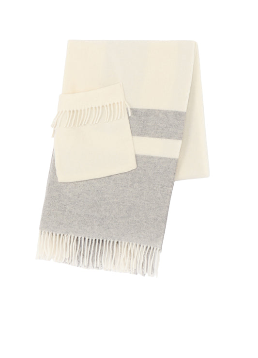 FULLING WOOL PLAID SHAWL