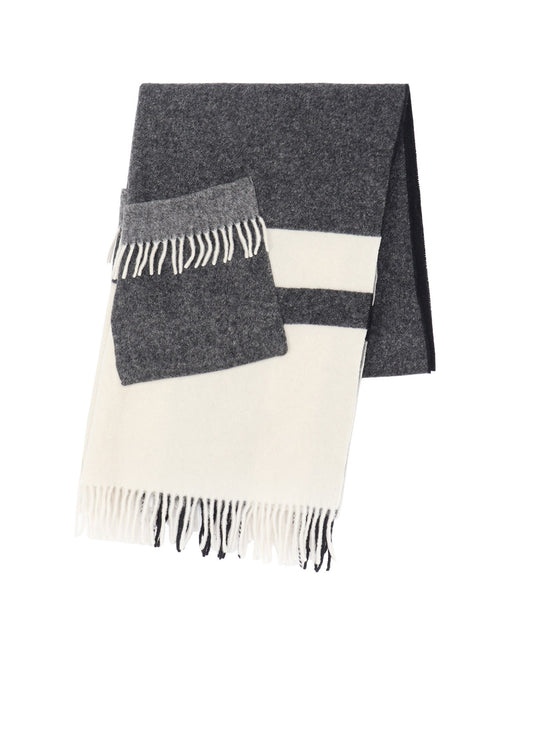 FULLING WOOL PLAID SHAWL