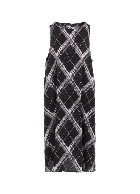 WASHER BIAS PLAID PRINT JUMPER DRESS