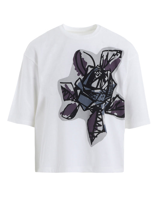 SOFT COTTON JERSEY WILD FLOWER PRINT SHIRT