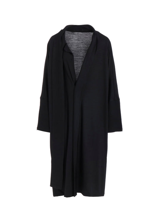 WASHABLE WOOL JERSEY LONG CARDIGAN