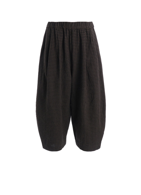 COTTON LINEN TUCK PANTS