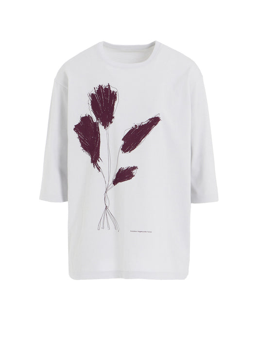 20/1 COMBED JERSEY BOUQUET PRINT 3/4 SLEEVE SHIRT