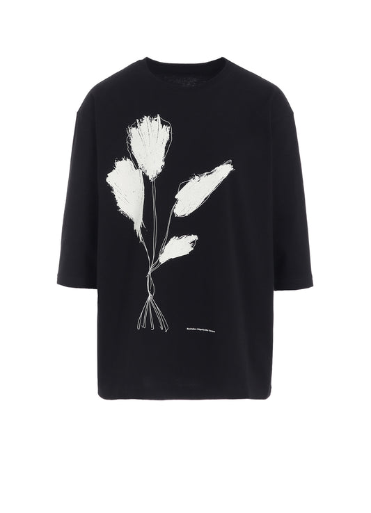 20/1 COMBED JERSEY BOUQUET PRINT 3/4 SLEEVE SHIRT