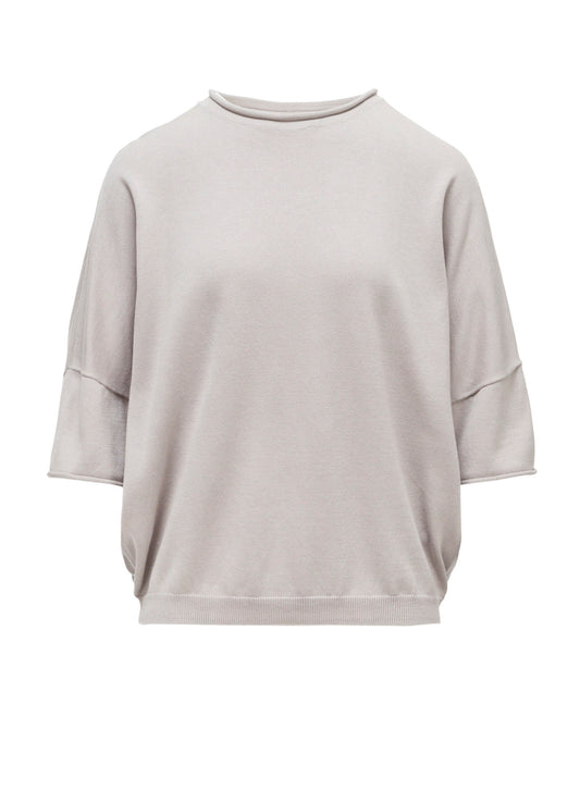 COTTON CELLULOSE KNIT PULLOVER