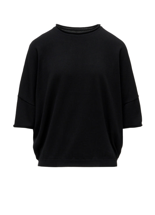 COTTON CELLULOSE KNIT PULLOVER
