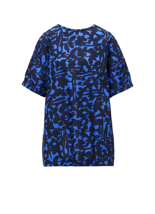 COTTON RIPPLE MOSAIC FLOWER PRINT TUNIC