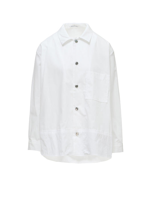 COTTON BROAD TYPEWRITER SWITCHING SHIRT