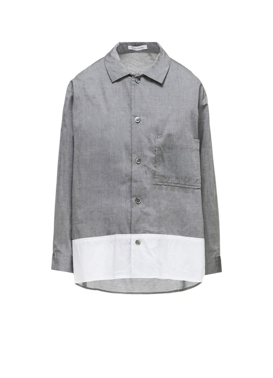 COTTON BROAD TYPEWRITER SWITCHING SHIRT