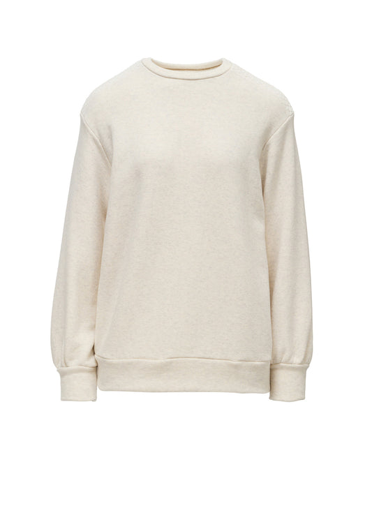 COTTON CELLULOSE FLEECE + LACE PULLOVER