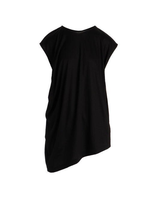 TENCEL COTTON JERSEY ASYMMETRIC HEM VEST