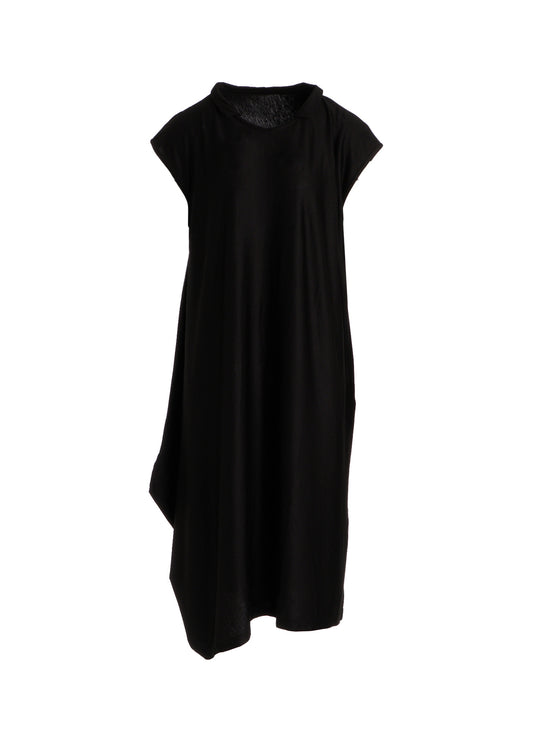 TENCEL COTTON JERSEY ASYMMETRIC HEM JUMPER DRESS