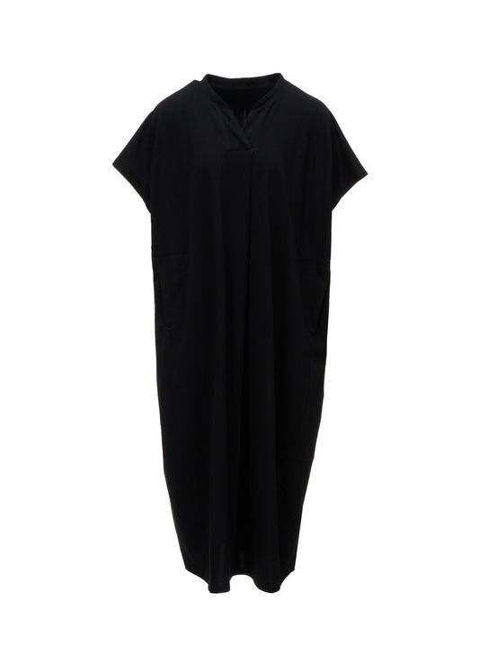 LONG STAPLE COTTON JERSEY SLIT NECK ONE PIECE