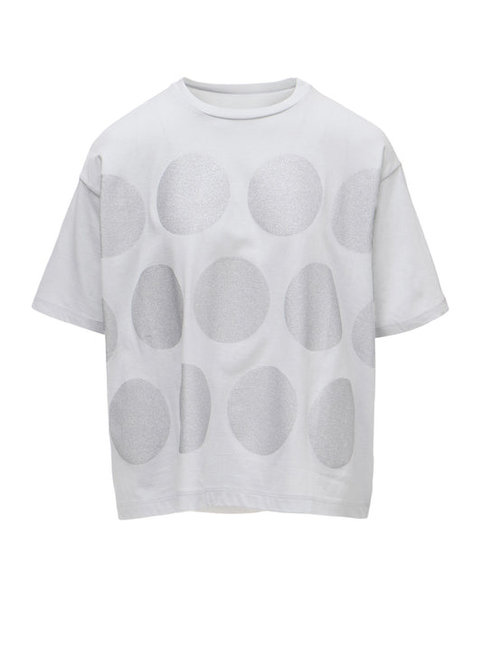 COTTON JERSEY DOT PRINT T-SHIRT