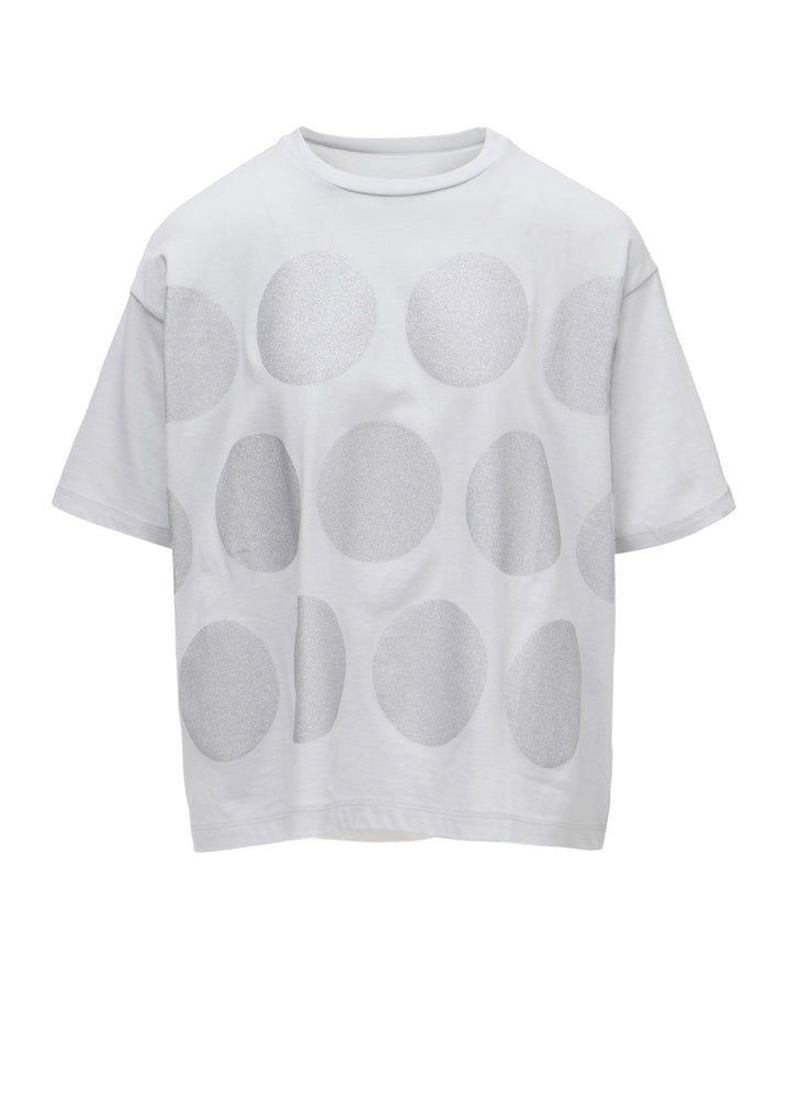 COTTON JERSEY DOT PRINT T-SHIRT