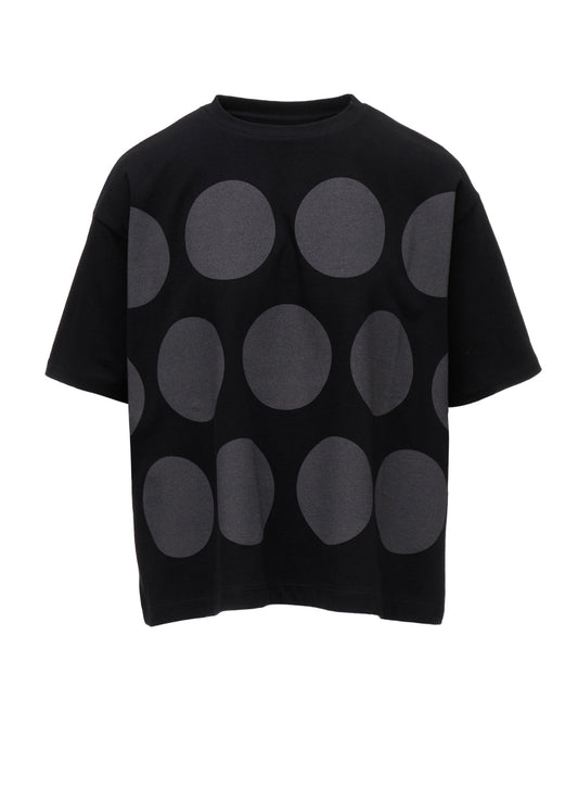 COTTON JERSEY DOT PRINT T-SHIRT