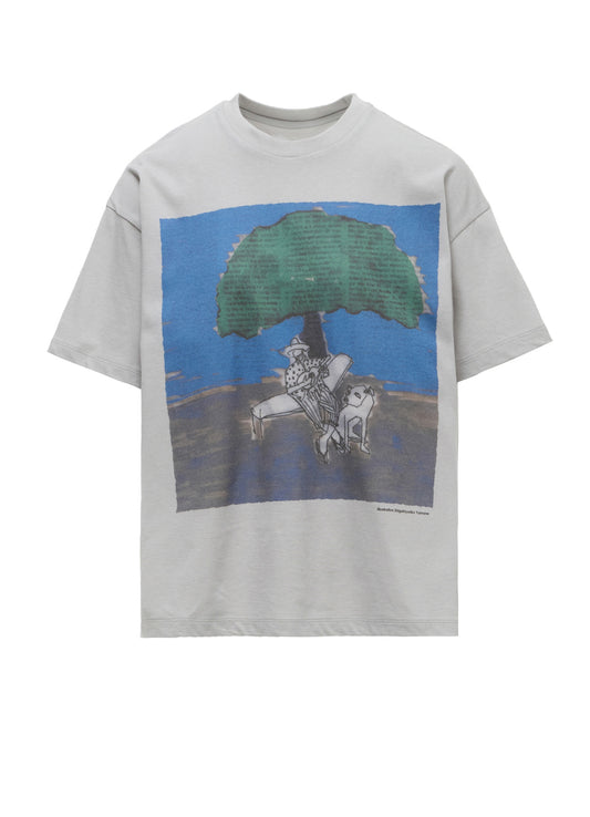SOFT COTTON JERSEY T-SHIRT -ME AND MY DOG IN THE SHADE OF A TREE-