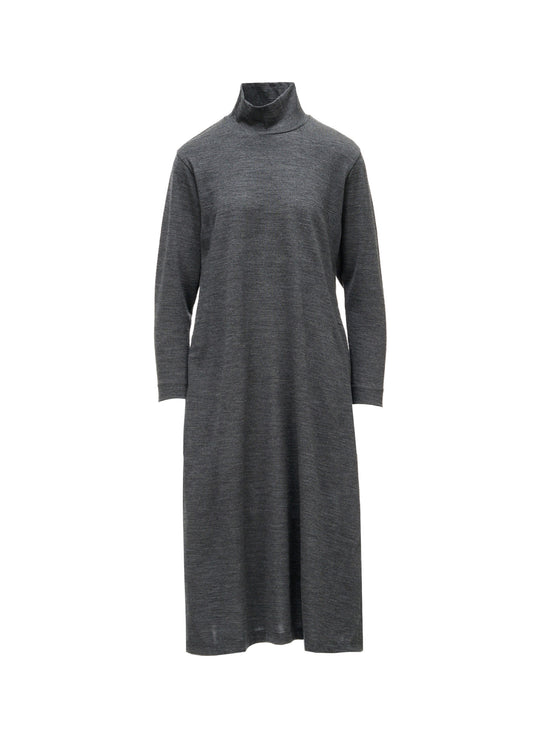 WASHABLE WOOL JERSEY HIGH NECK ONE PIECE