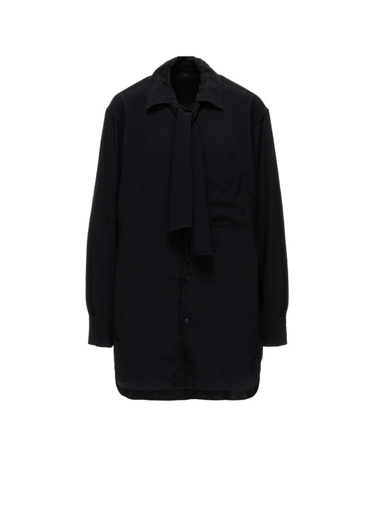 Y's FORM - TA/PE CREPE DE CHINE BOW-TIE BLOUSE