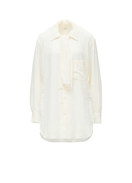 Y's FORM - TA/PE CREPE DE CHINE BOW-TIE BLOUSE