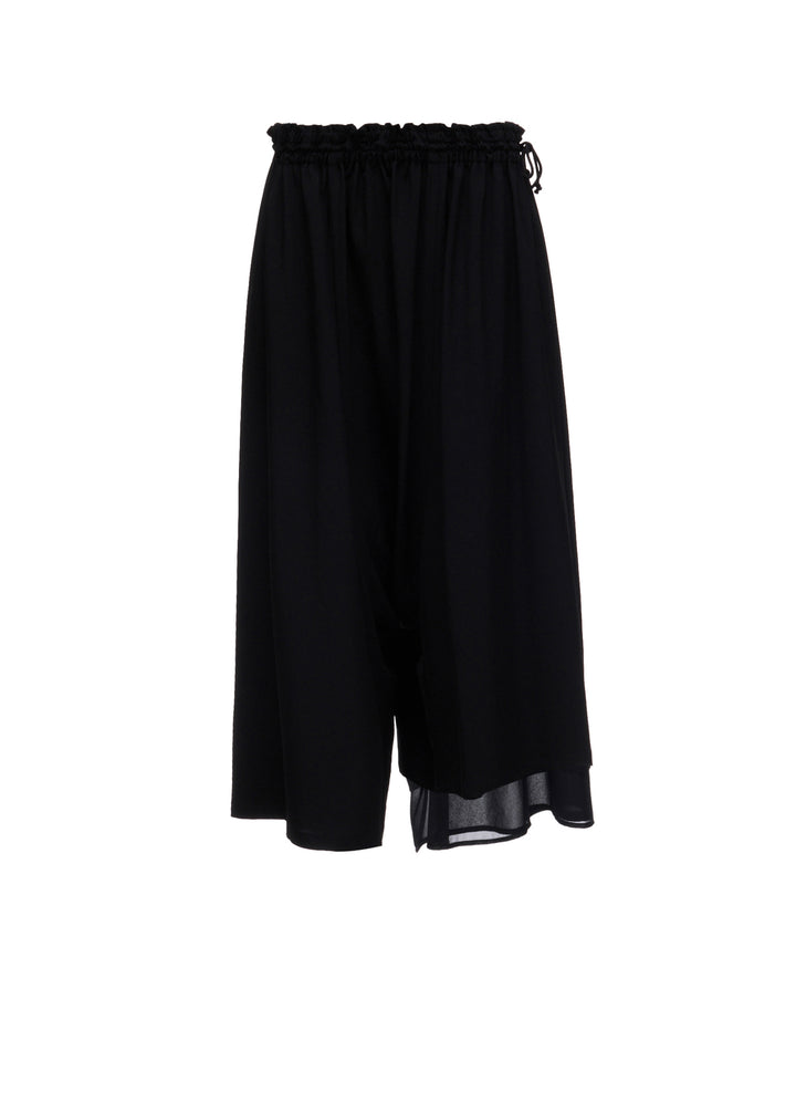 TA/PE CREPE DE CHINE ASYMMETRIC PANTS
