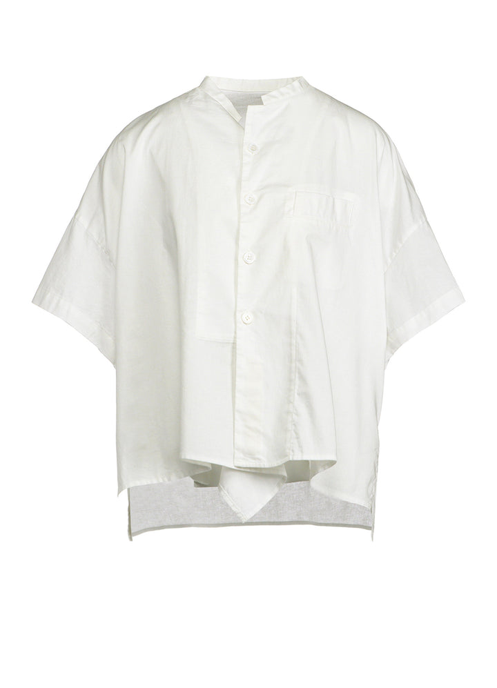 [Y's BORN PRODUCT] THIN COTTON TWILL HALF SLEEVE BOX SHIRT