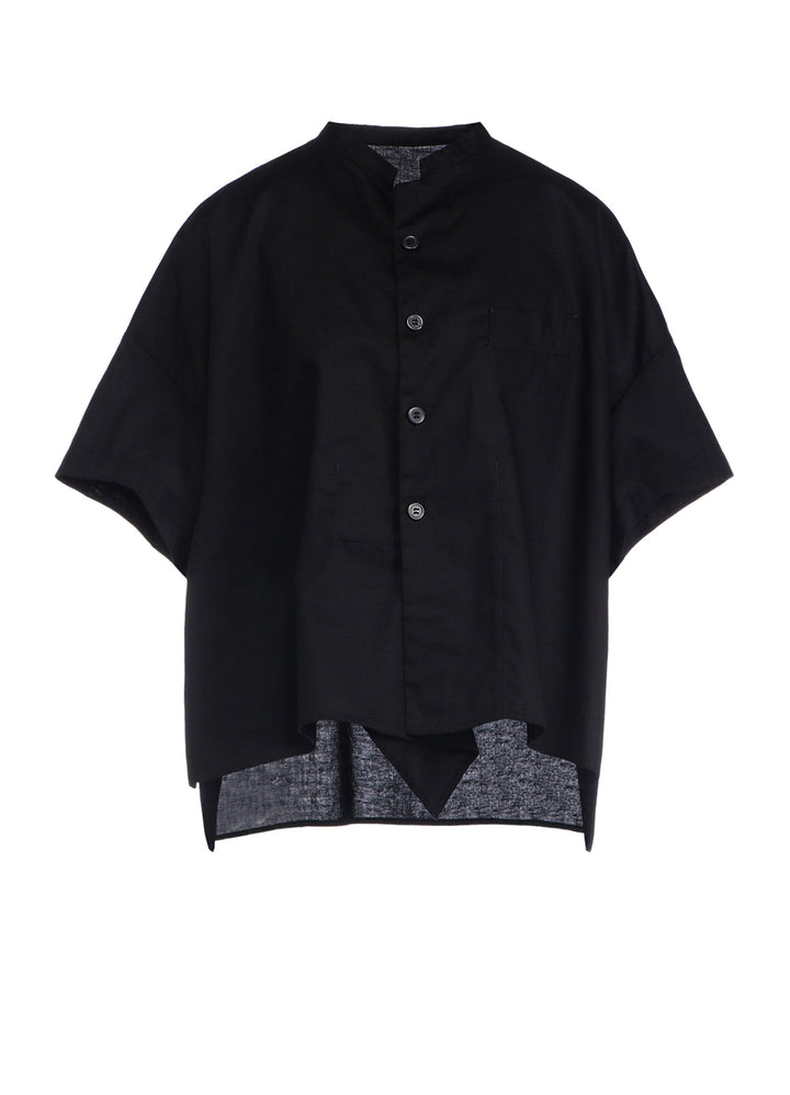 [Y's BORN PRODUCT] THIN COTTON TWILL HALF SLEEVE BOX SHIRT