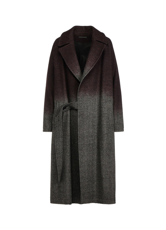 【9/20 12:00(JST) Release】WOOL HERRINGBONE GRADATION LONG COAT