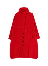 CREPE de CHINE HOODED COAT