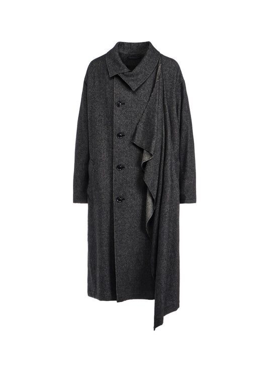 【9/20 12:00(JST) Release】WOOL FLANNEL LEFT FLAP PANEL COAT