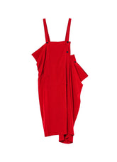 CREPE de CHINE SQUARE SHOULDER STRAP DRESS