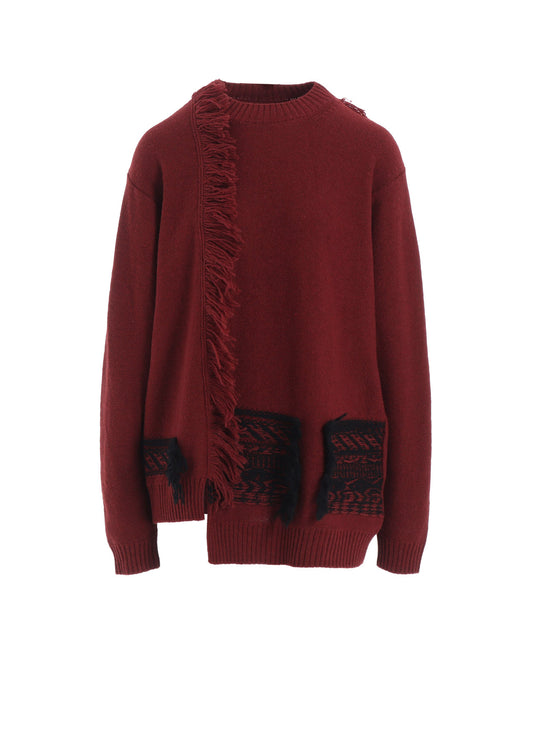 WOOL BLEND JACQUARD PULLOVER