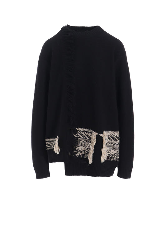 WOOL BLEND JACQUARD PULLOVER