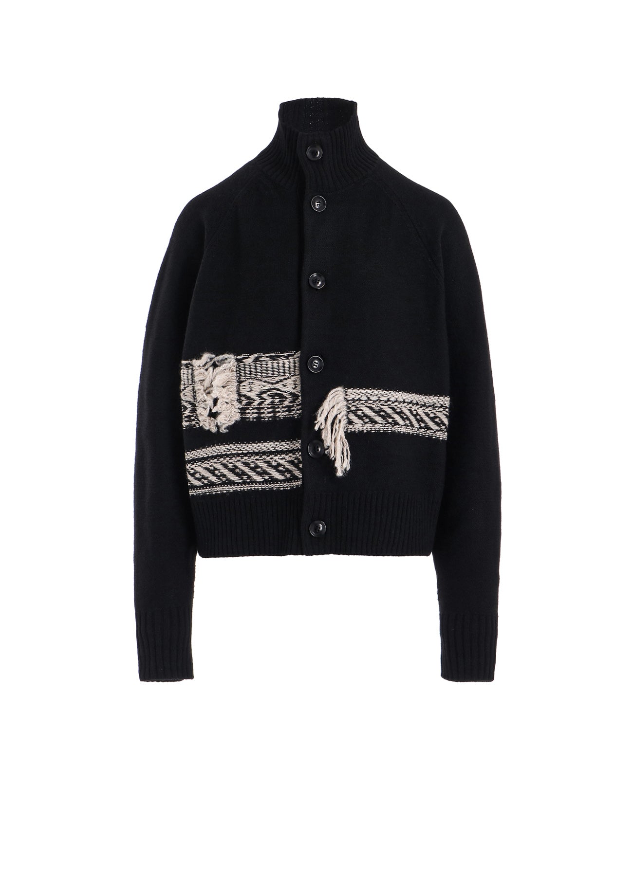 RIBBED HIGH NECK PONCHO WITH SLEEVE – THE SHOP YOHJI YAMAMOTO