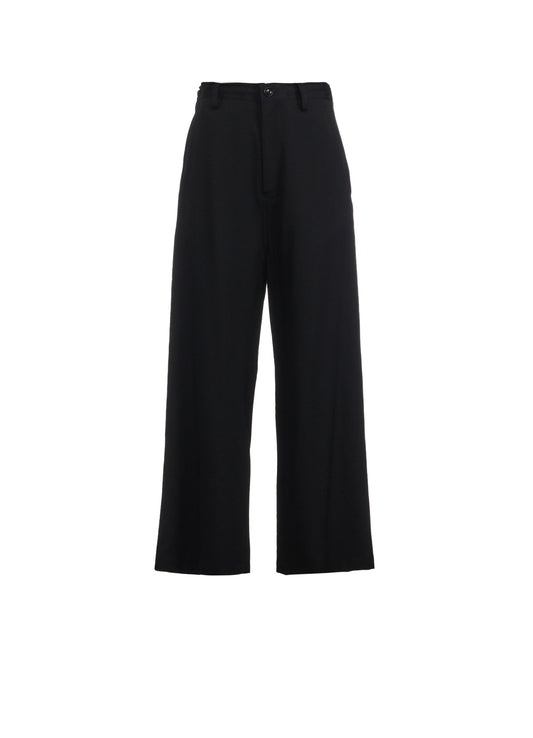 WOOL GABARDINE LONG STRAIGHT PANTS