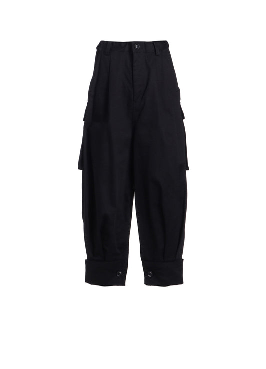 [Y's BORN PRODUCT] COTTON TWILL CUFFED HEM CARGO PANTS