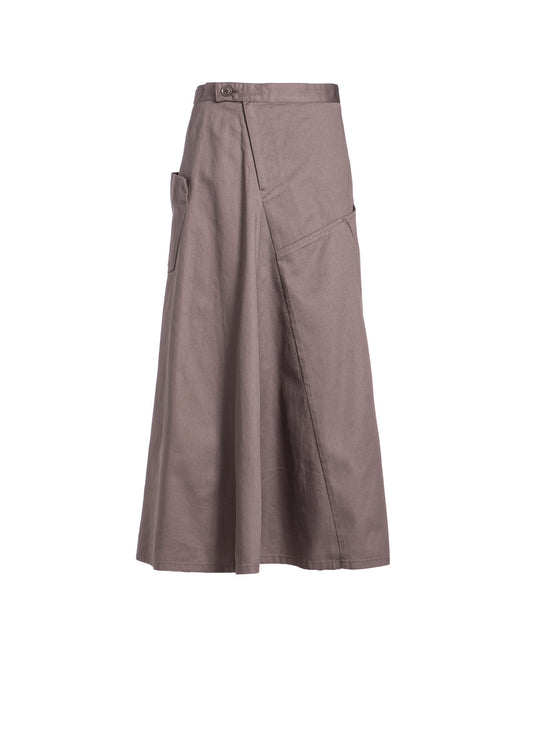 [Y's BORN PRODUCT] COTTON TWILL FLARE SKIRT WITH GUSSET